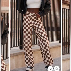 12th tribe Midland Brown Checkered pant